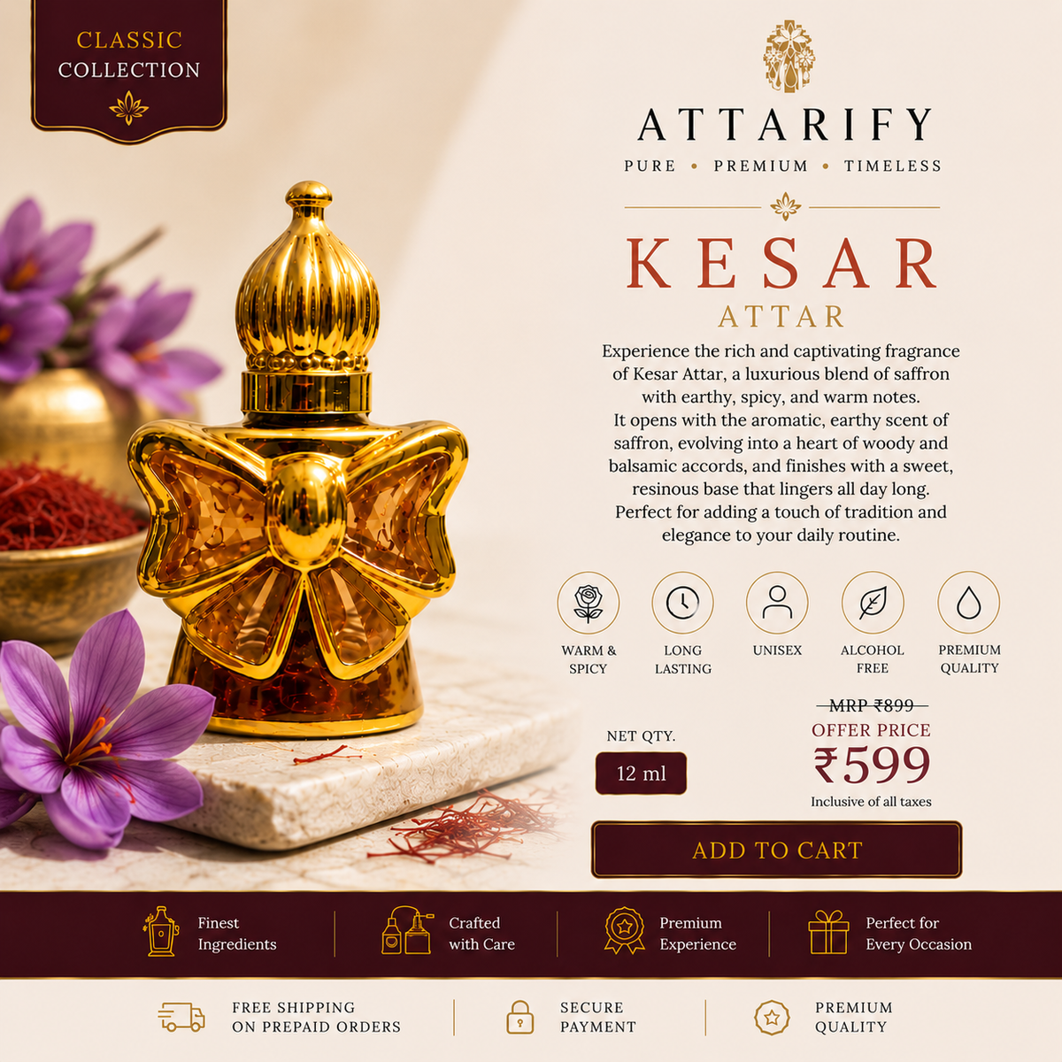 Kesar Attar | Saffron Itra